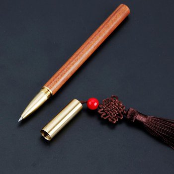 開蓋式木製黃銅單色筆_3